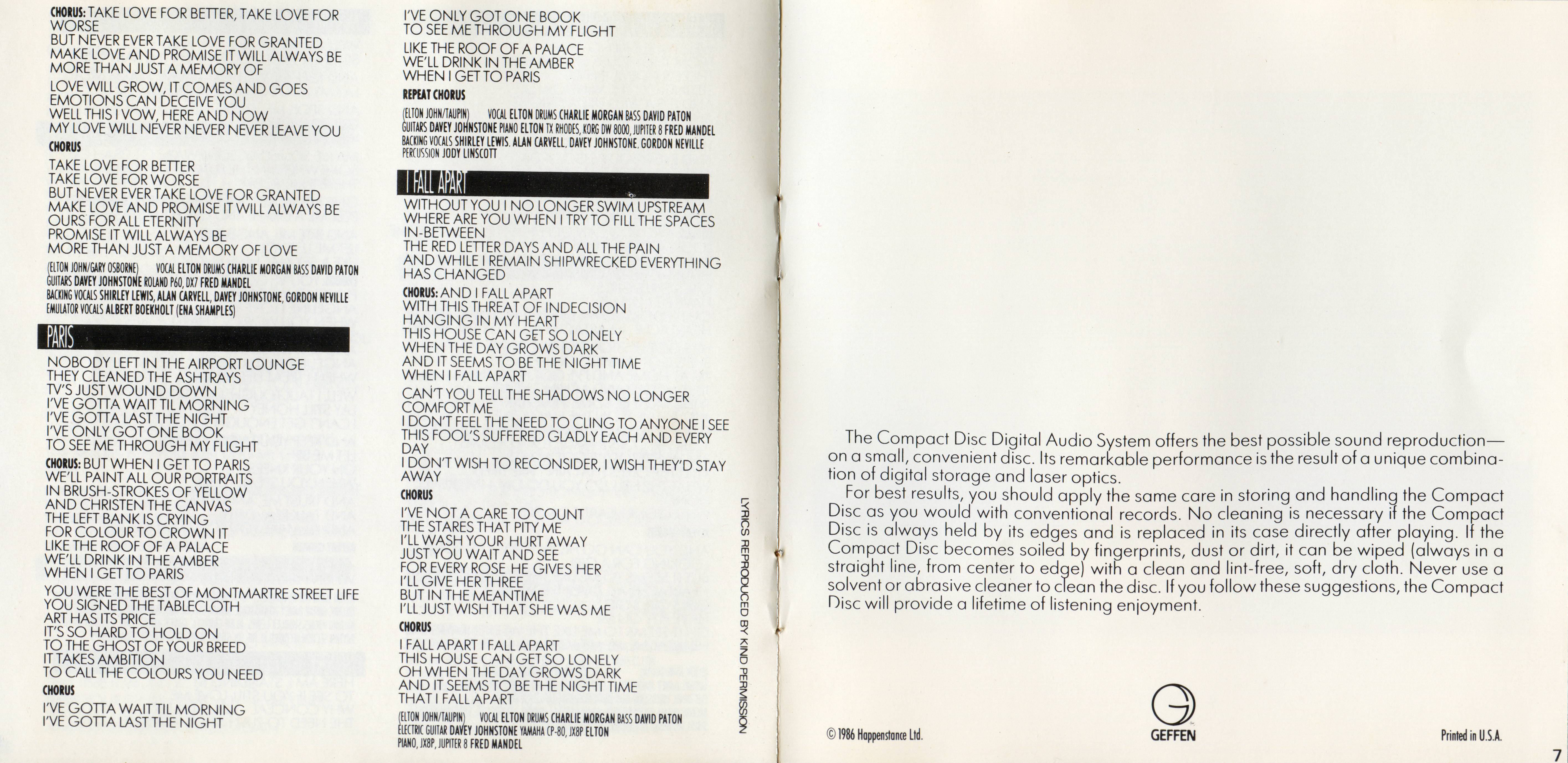 Elton John Leather Jackets : Booklet04 JPN